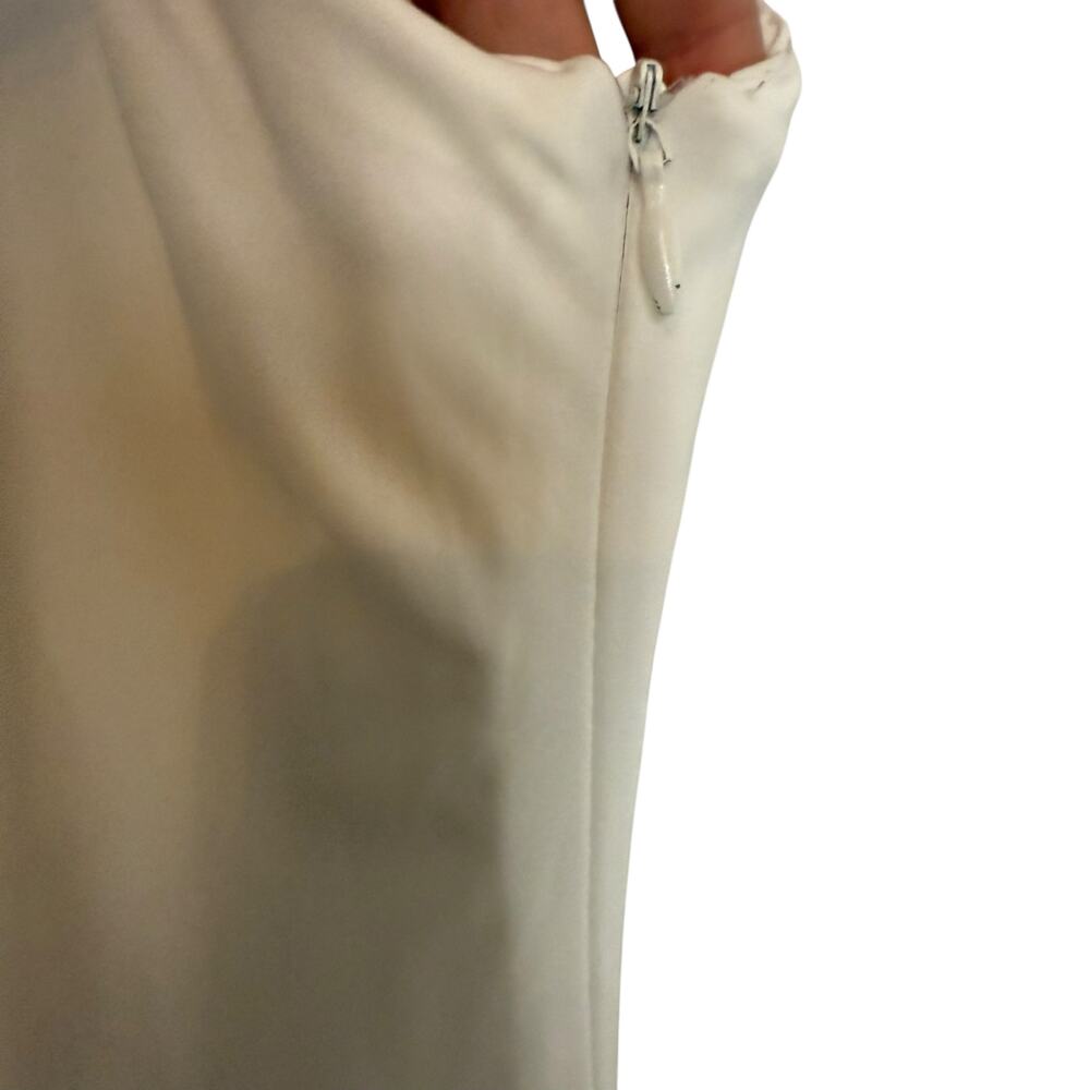 Zara White Midi Bubble Hem Dress - Picture 6 of 11